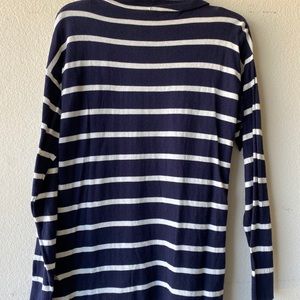 Navy and white cotton sweater